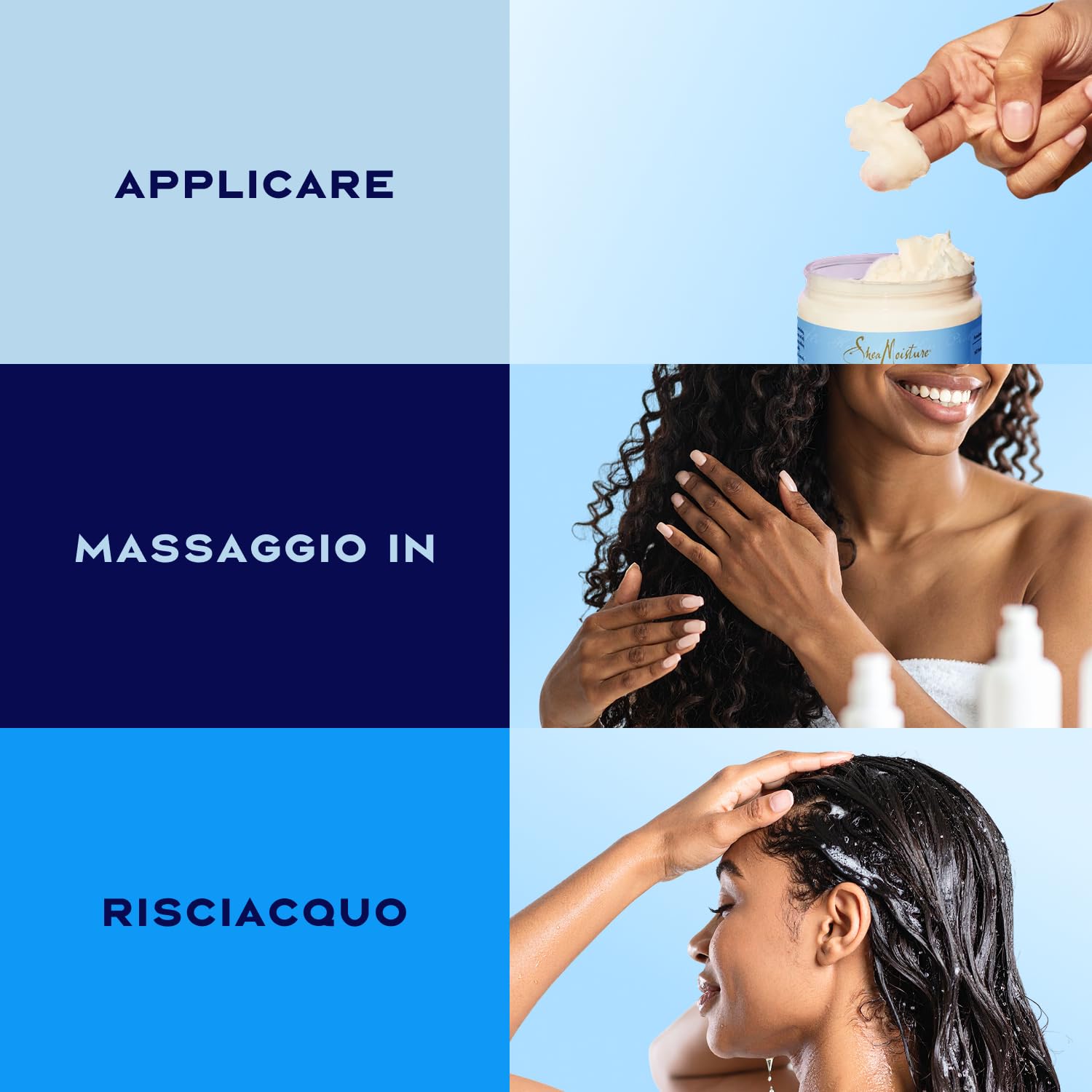 SheaMoisture Set - Miele di manuka e yogurt set per la cura dei capelli Shampoo 1x 384 ml, Balsamo 1x 384 ml, Trattamento Proteico 1x 355 ml