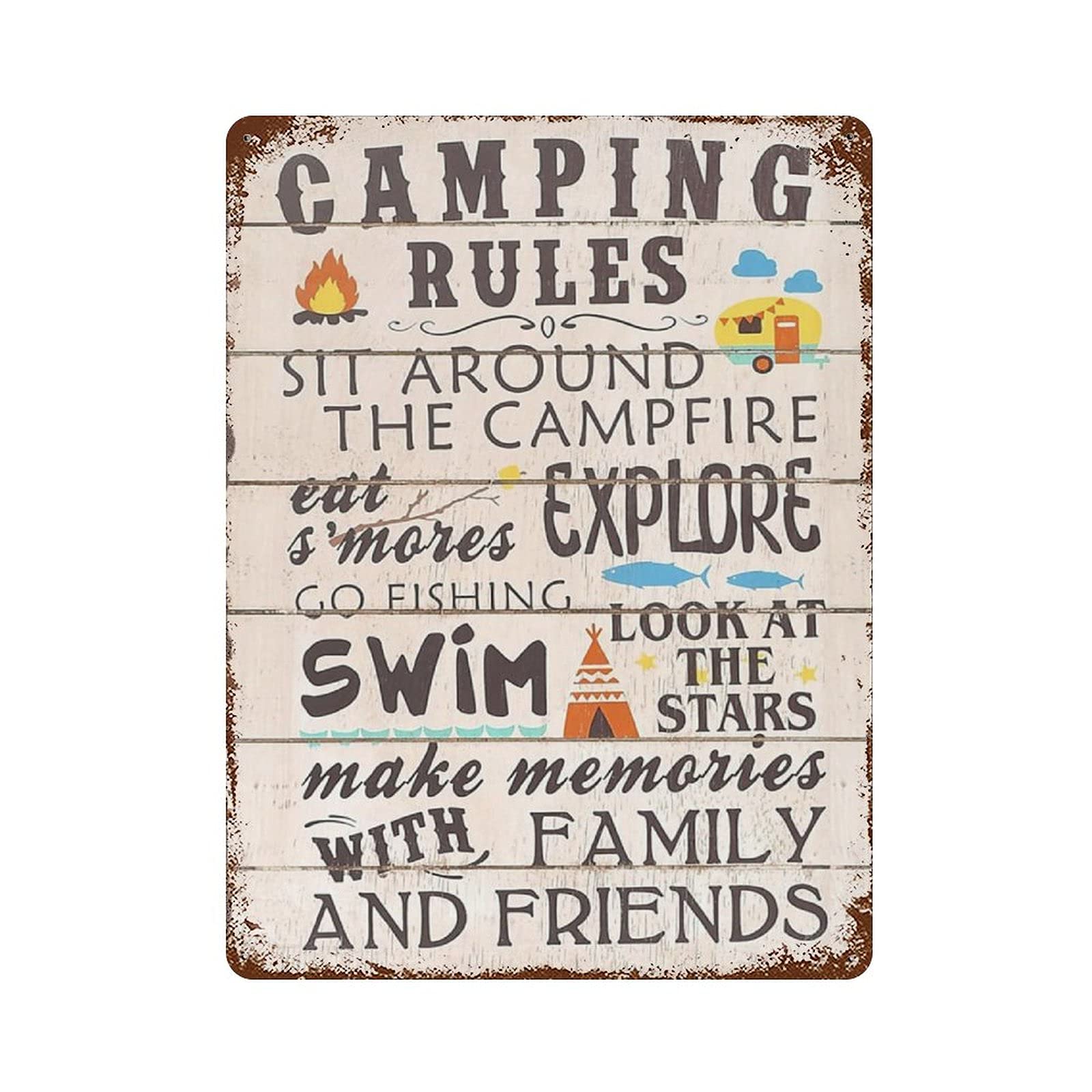 Golf Knowledge Retro Metal Iron Painting Tin Sign Wall Decor Poster Aluminum Plaque 11.8"x7.9"