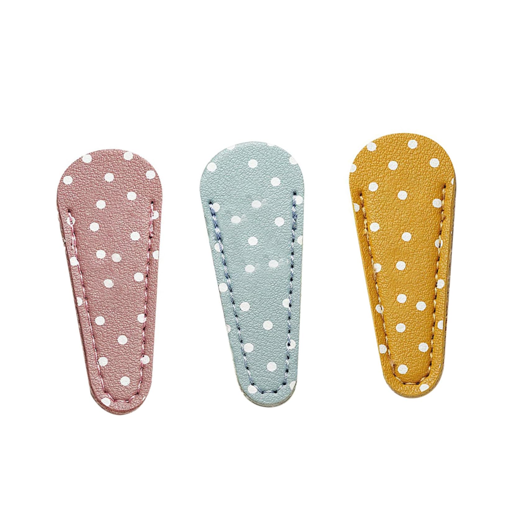 Estuche de tijeras de cuero PU SHINEOFI con 3 piezas para corte familiar