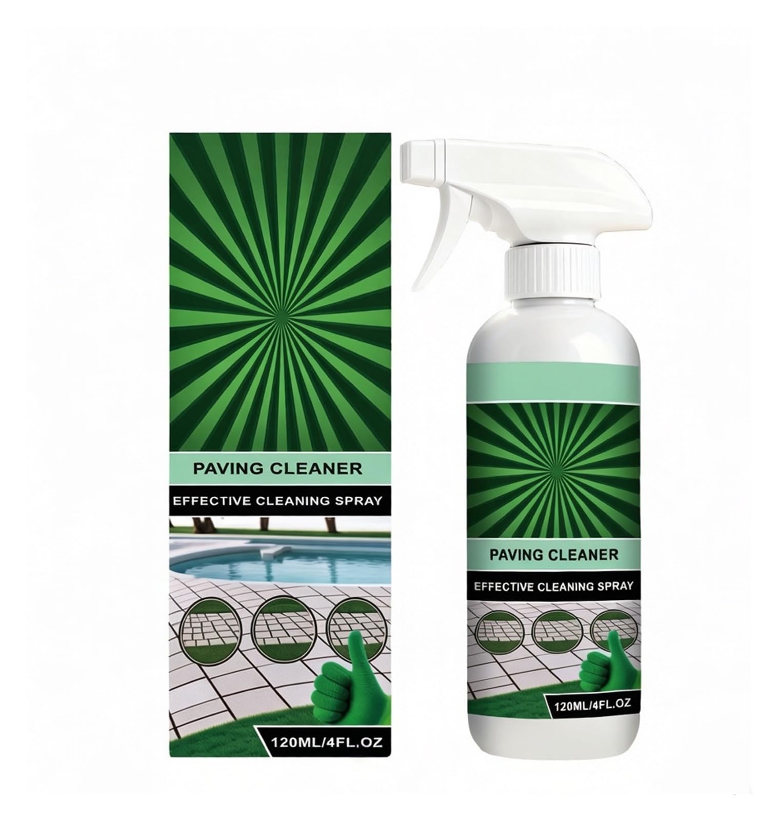 Detergente for superfici stradali da 120 ml | Altamente efficace nel rimuovere le macchie e lascia le superfici lucide e pulite(2pcs)