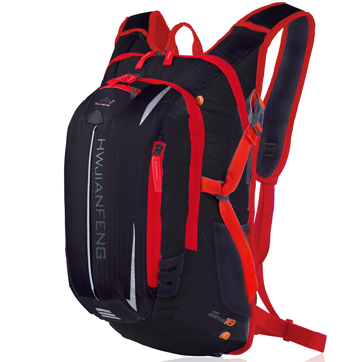 SHTH waterproof bike backpack water travel bag ultralight for cycling outdoor riding mountaineering hydration, 46x26x23 cm, 18L., black