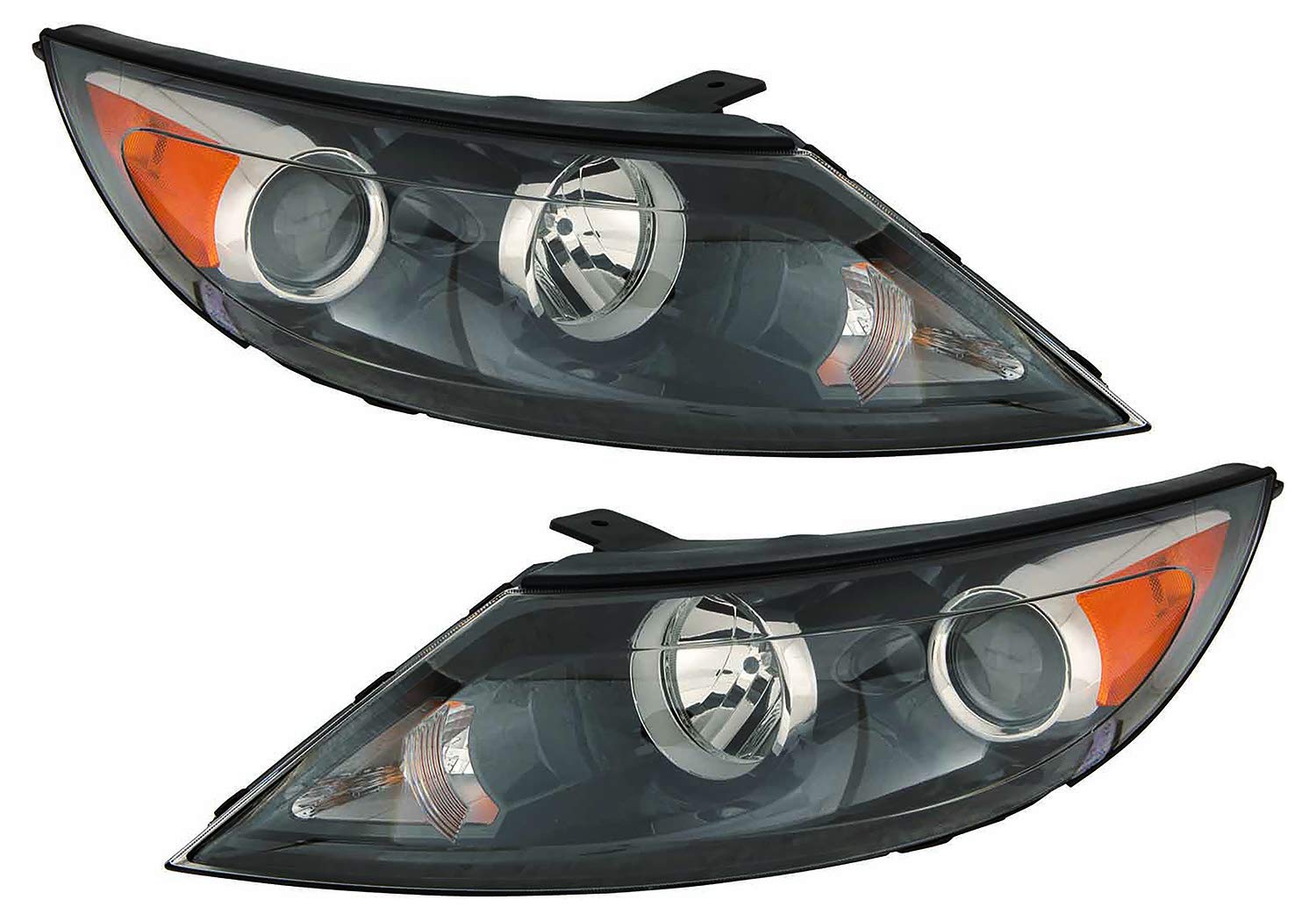 Gold Shrine For Kia Sportage Headlights Lamps Set 2011 2012 Halogen Driver and Passenger Side