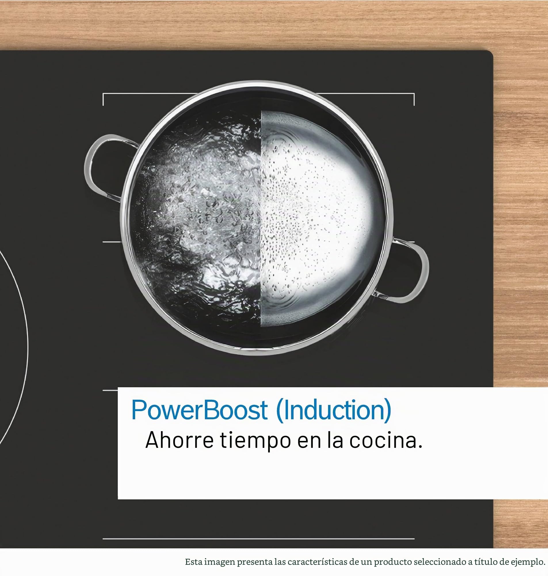 Bosch PIE631HB1E Serie 6 - Placa de inducción, DirectSelect | 60 cm, negro, 4 focos, temporizador con función de parada, tecla "Favoritos", ajuste automático de la campana
