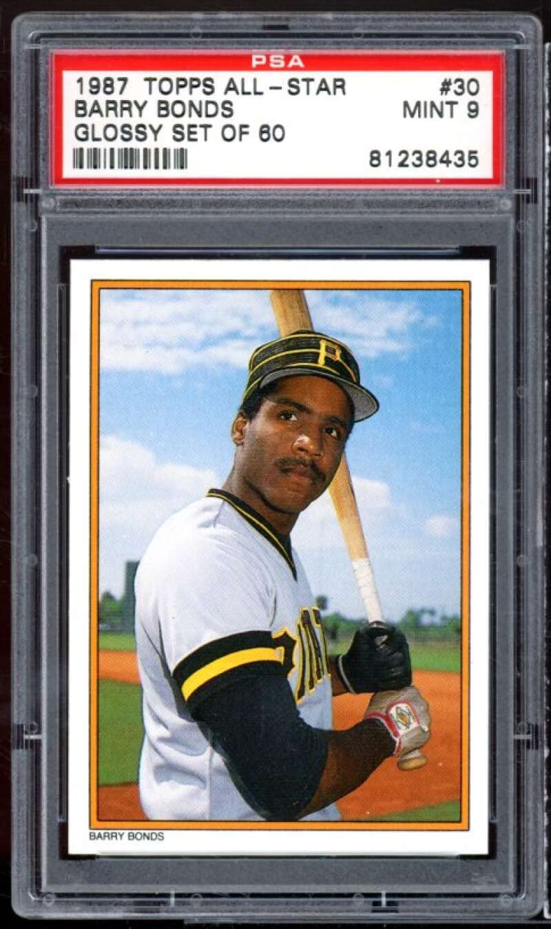Amazon.com: Barry Bonds PSA GRADED 9 (Baseball Card) 1987 Topps