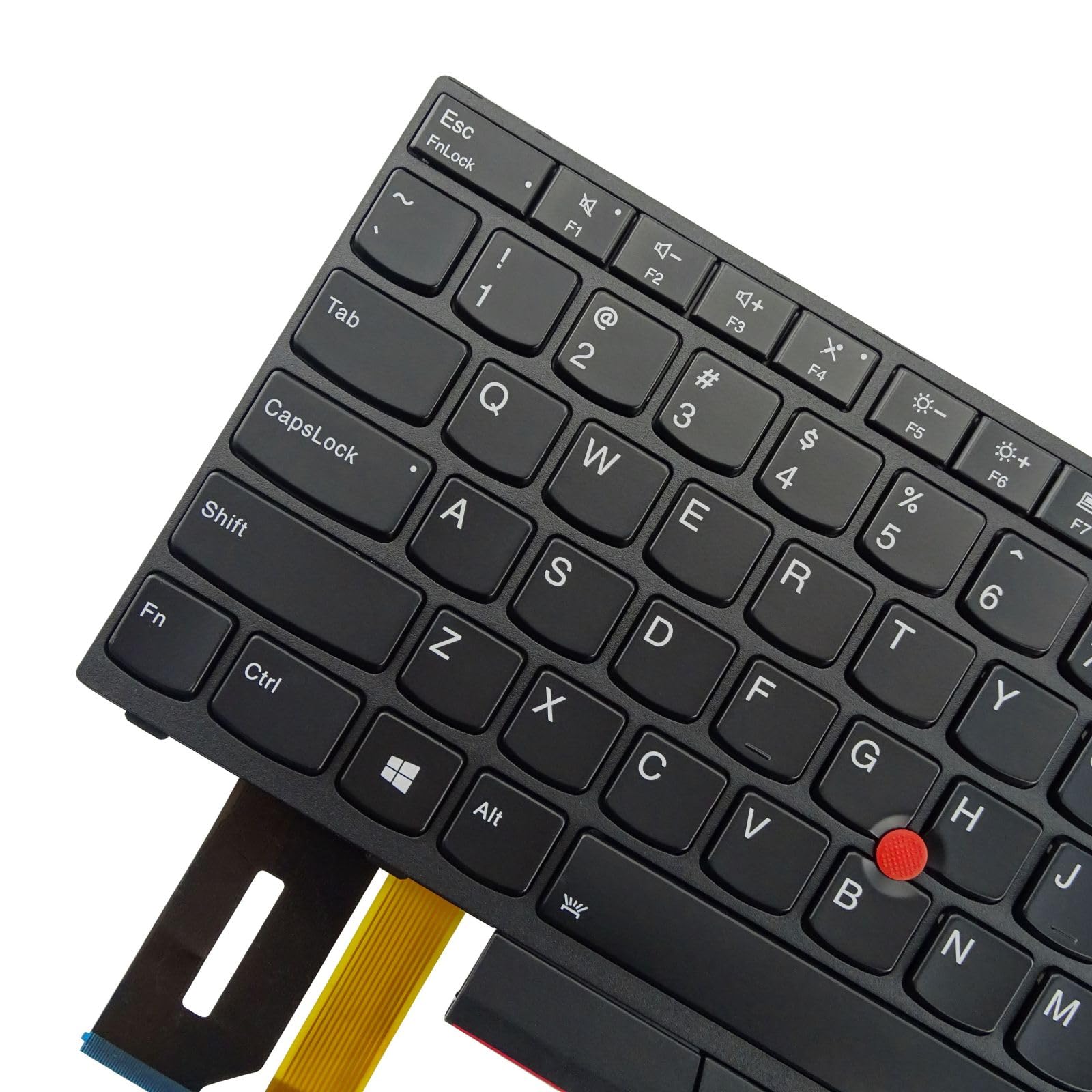 Wymienna klawiatura z podświetleniem do Lenovo Thinkpad E480 E485 T480S T490 T495 L380 L390 L480 E490 E495 R480 R490 S2 3. generacji S2 4. generacji (angielski amerykański, podświetlany)