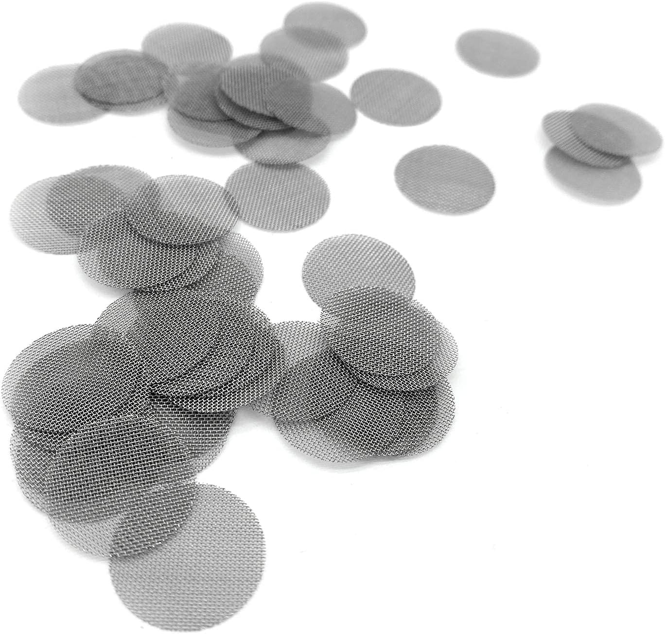 Pipe Screens,100 Pcs Pipe Screen Filters Stainless Steel Smoking Screens Bong Gauzes Pipe Hookah