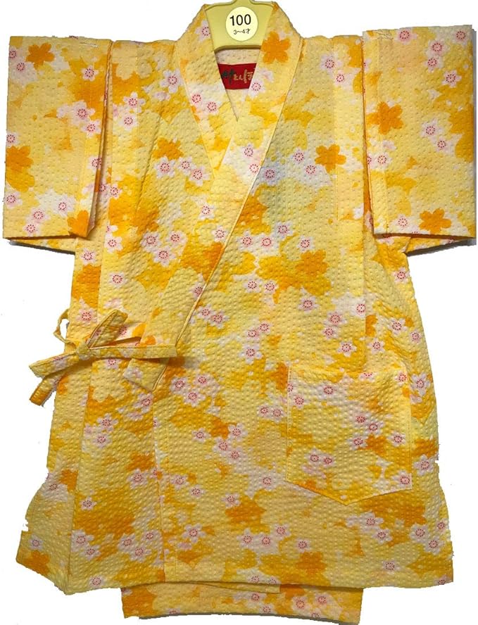 子供甚平 女の子用 じんべい 子供 プレゼント サイズ1キッズ 桜 女児 白 パジャマ 涼やか