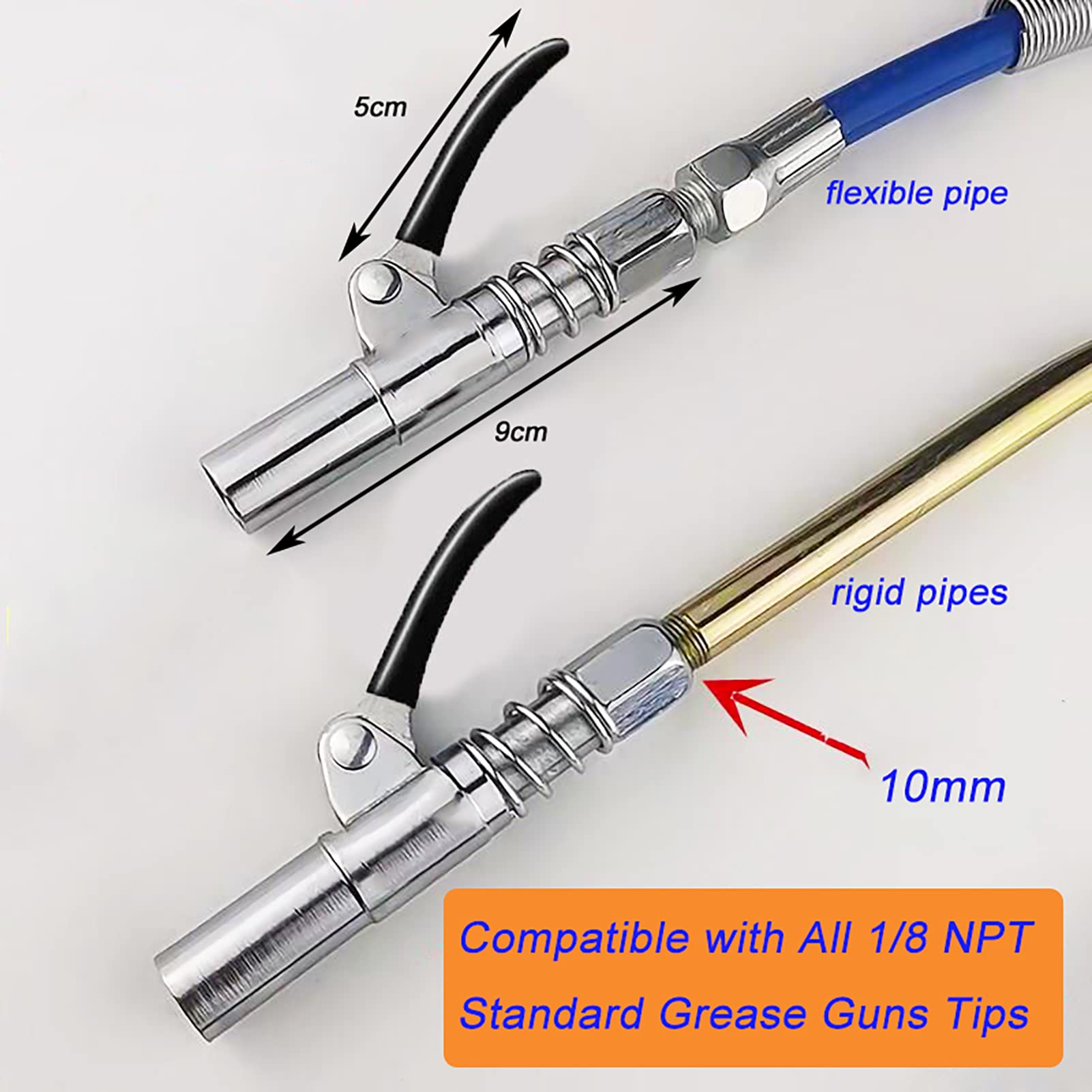 Acoplador de Pistola de Grasa, Puntas de Pistola de Grasa, Accesorios de Pistola de Grasa, lubricante de Bloqueo y liberación rápida, acoplador de Boquilla de Pistola de Grasa Pesada Compatible con