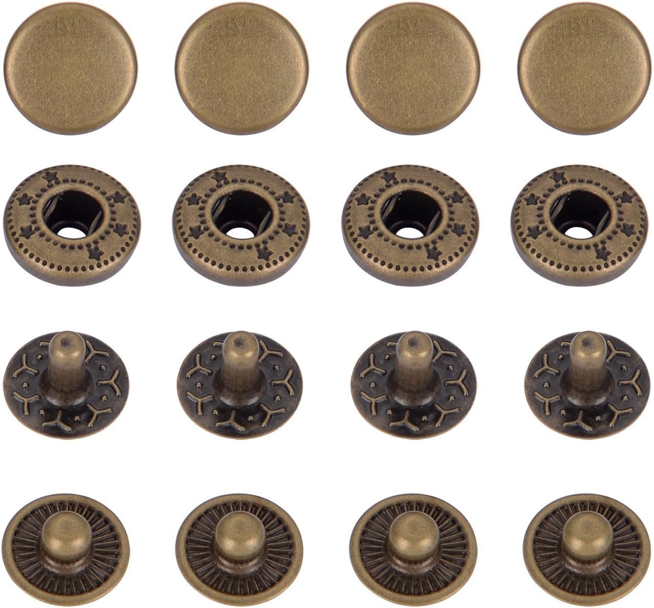 HAND® 831 Antique Brass Tone 4Part Plain Flat Top Press