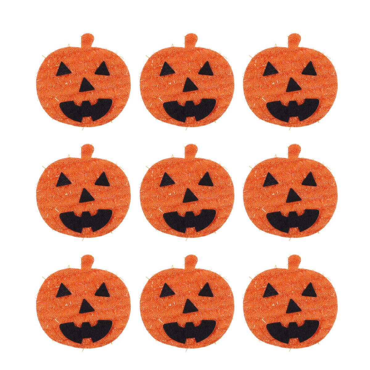 Amosfun 12pcs Halloween Pumpkin Embroidered Sew Or Iron-on Patch Badge DIY Application Non-woven Appliques