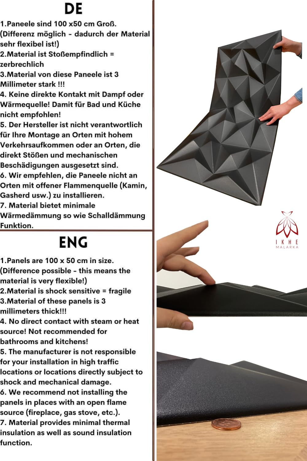 3D Paneele Polystyrol XPS Styropor – Moderne Wandverkleidung & Deckenpaneele – Wandpaneelen Leicht Flexibel 100 cm x 50cm / ‎‎12m² - 24 Stück (Weiß 03)