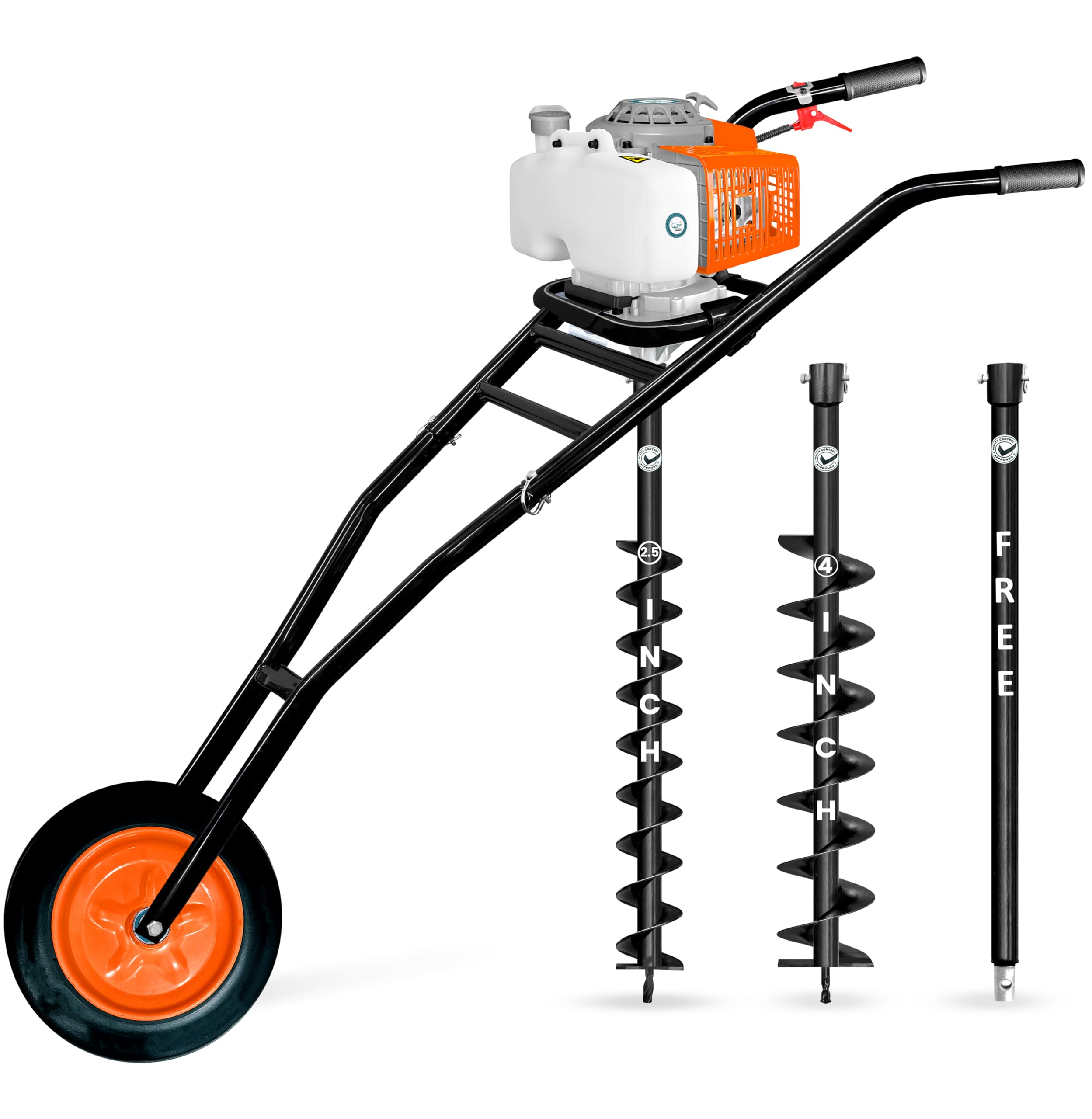 DVI Earth Auger Pin & Lock Set - Rustproof & Secure -15 DVI Earth Auger Pin & Lock Set - Rustproof & Secure -15