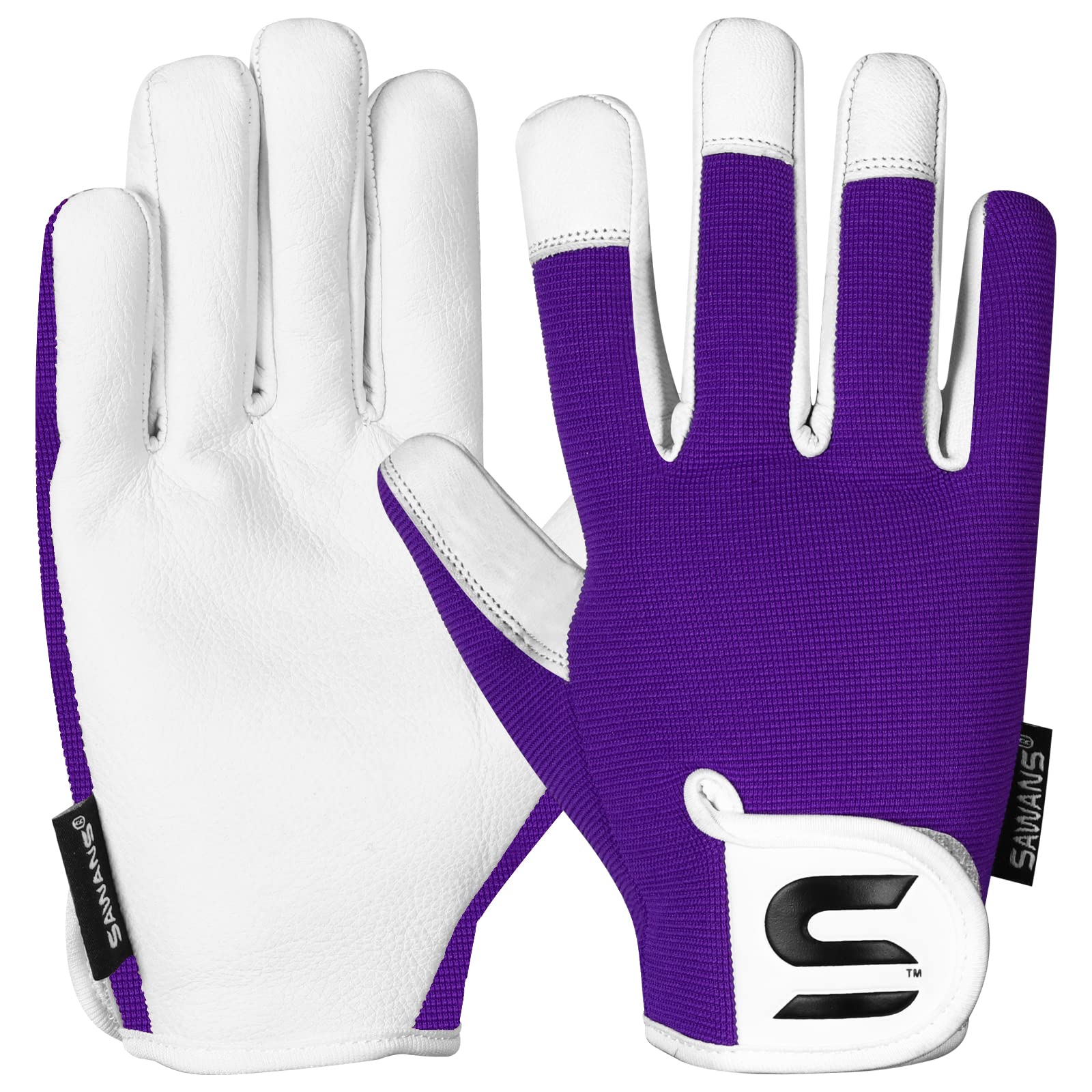 SAWANS Guanti da Giardinaggio in Pelle da Donna e da Uomo Guanti da Giardino a Prova di Spina per Donne e Uomini Giardinaggio Guanti da Lavoro durevoli in Pelle di Capra