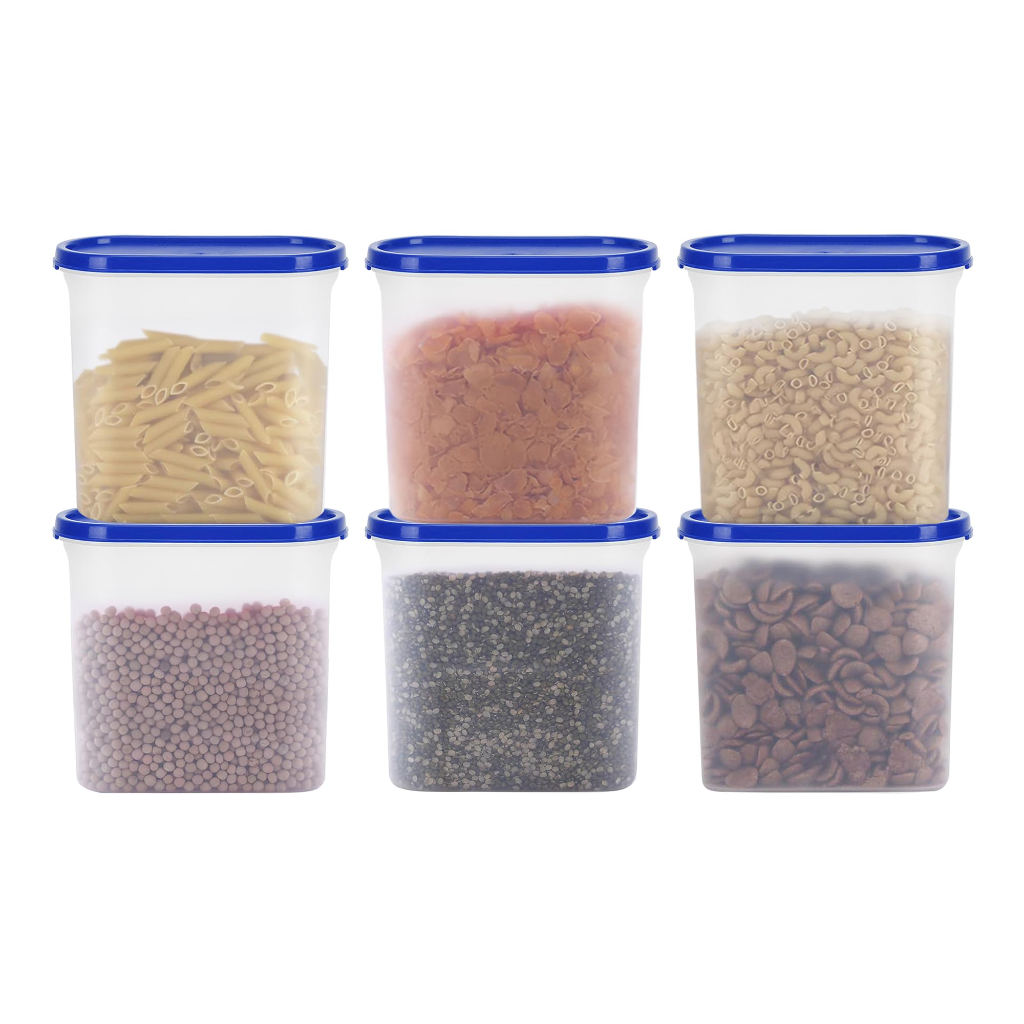 Cutting EDGE 1800ML Modular Storage Container Blue Plain Lid (Set of 6)