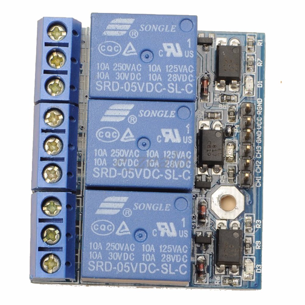 Demarkt 2 Pcs 3Channel Relay Modules With Optocoupler Isolation
