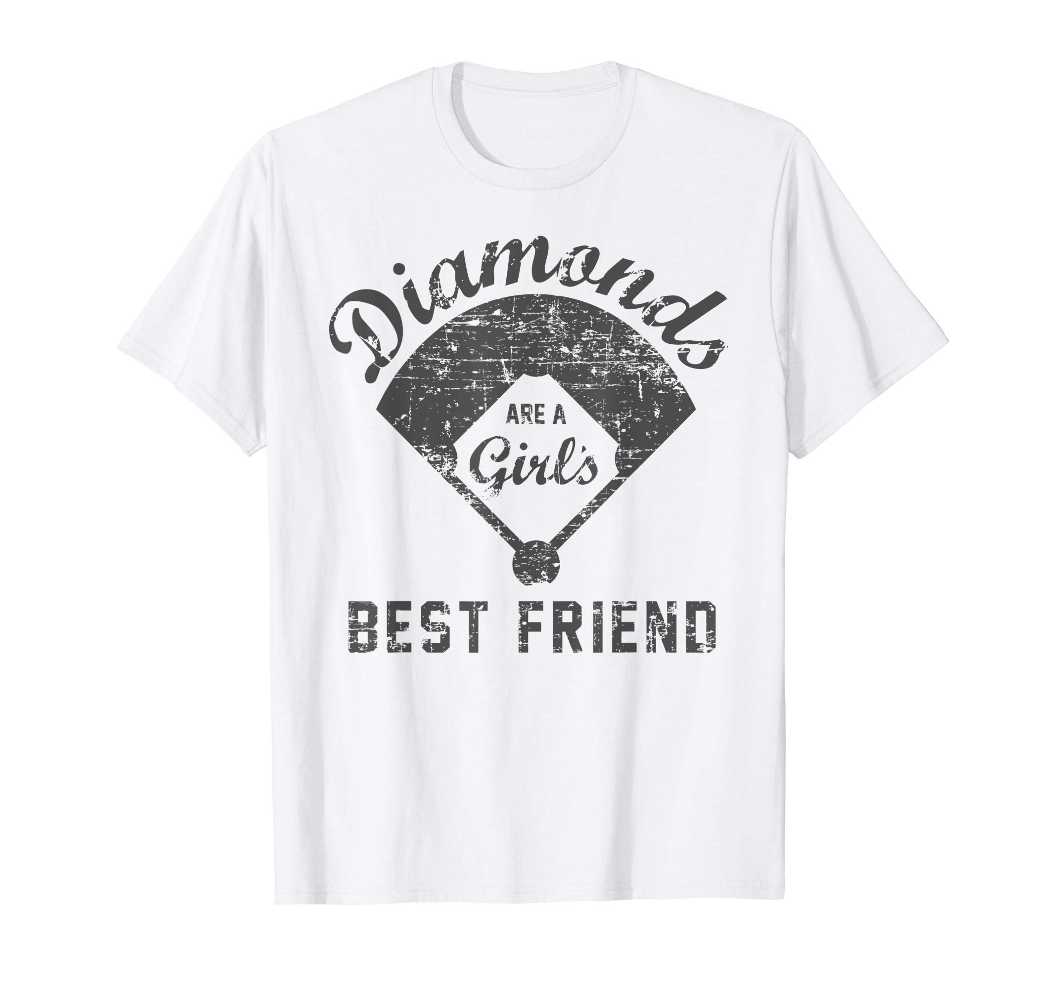 Diamondsare a Girl's Best Friend Shirt Softball Mom Gift T-ShirtOEKO-TEX STANDARD 100