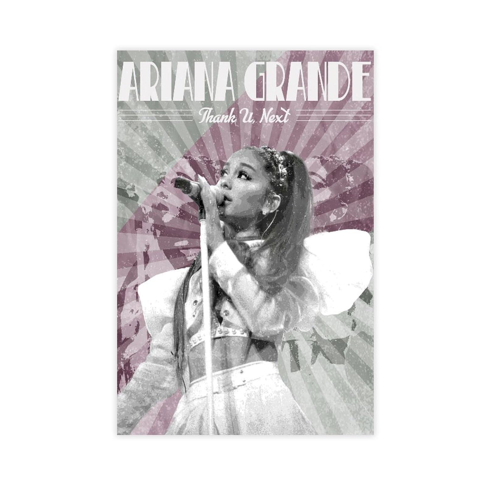 Poster Ariana Grande Poster Sur Toile Ariana Grande 40x60 Cm - Décoration Chambre, Bureau, Cadeau Pour Fan Poster Personnalisable Toile