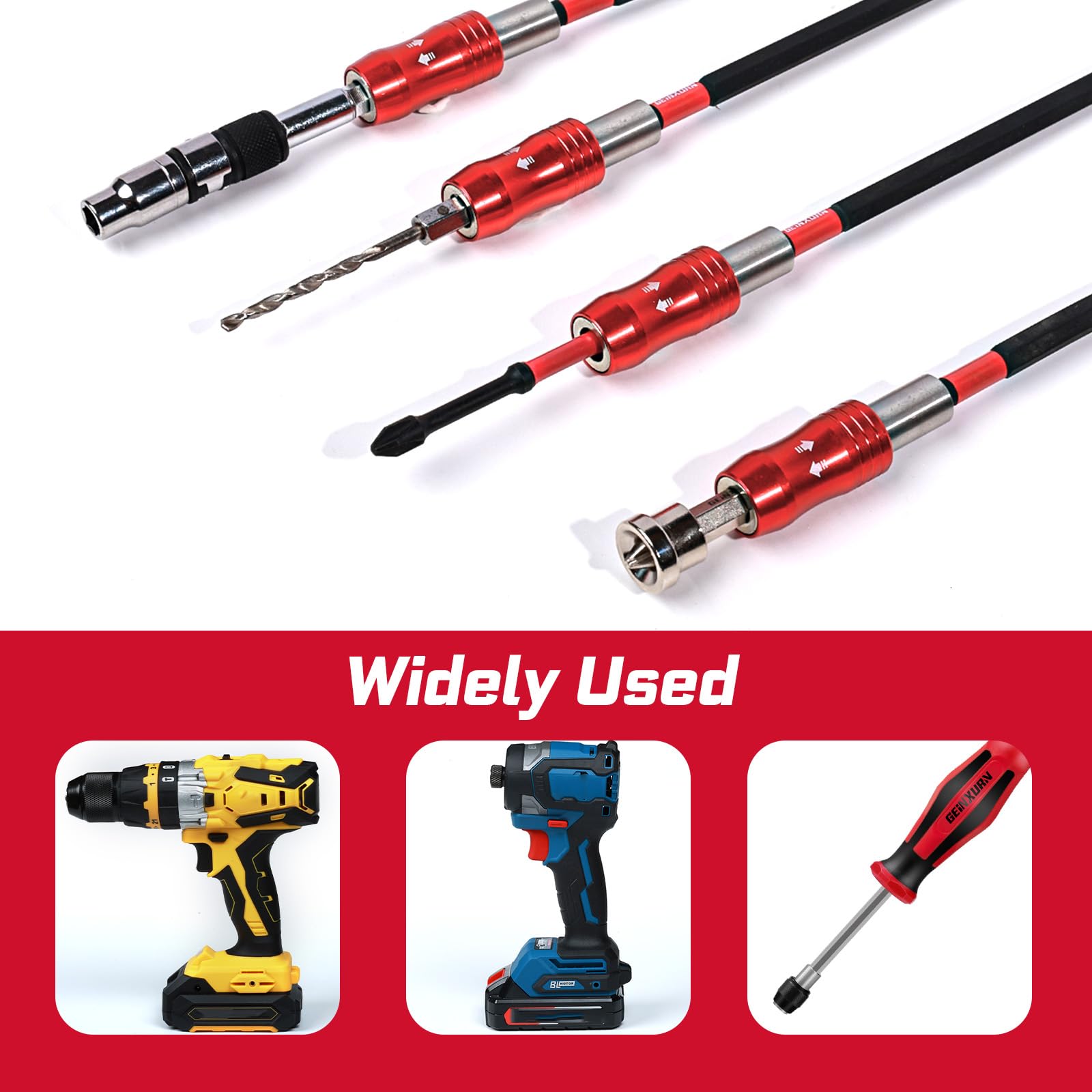 Geinxurn Impact Screwdriver Bit Holders - 3PC -9 Geinxurn Impact Screwdriver Bit Holders - 3PC -9