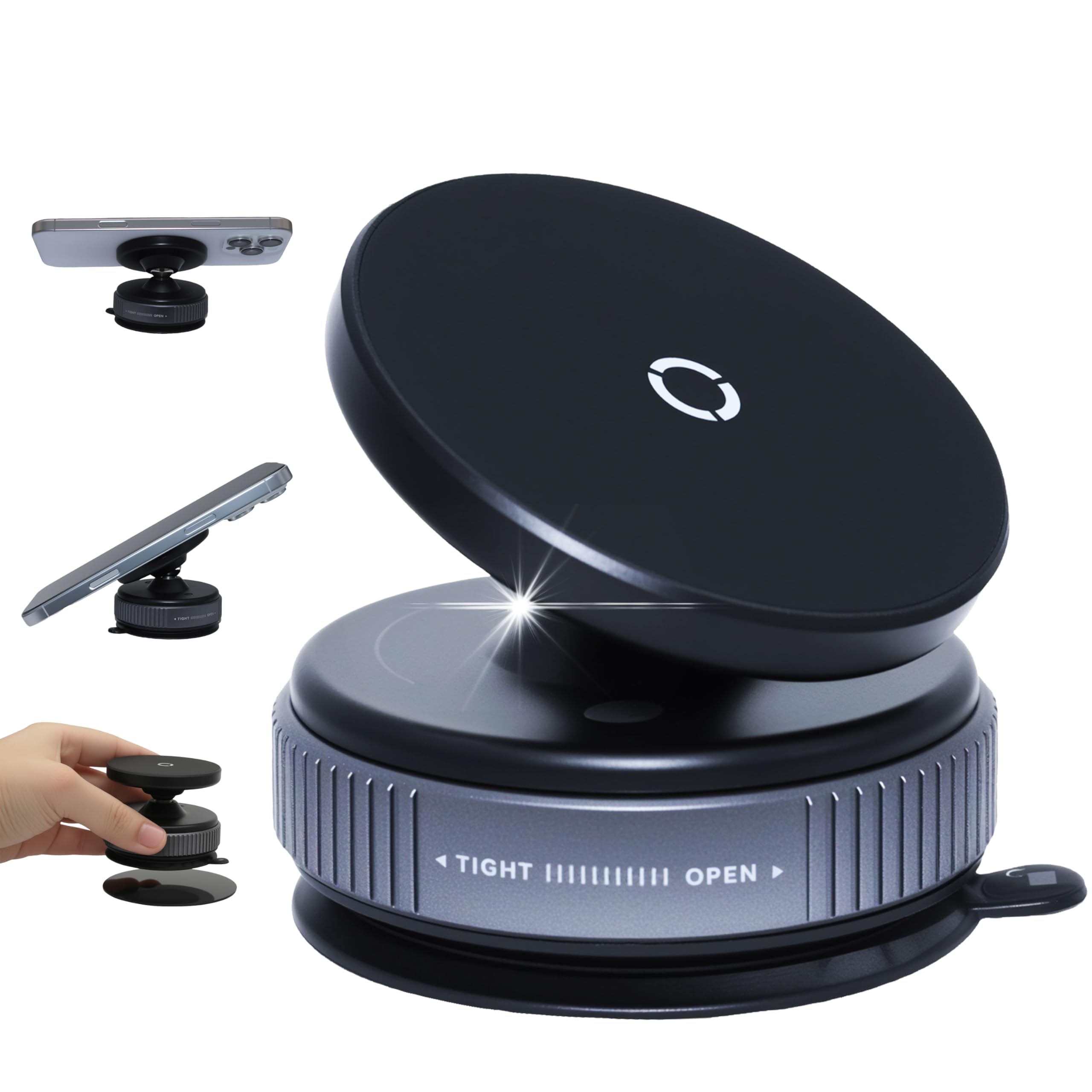 2025 Upgraded Vacuum Magnetic Phone Holder for Mag Safe Compatible with iPhone 17 17 Pro 17 Pro Max