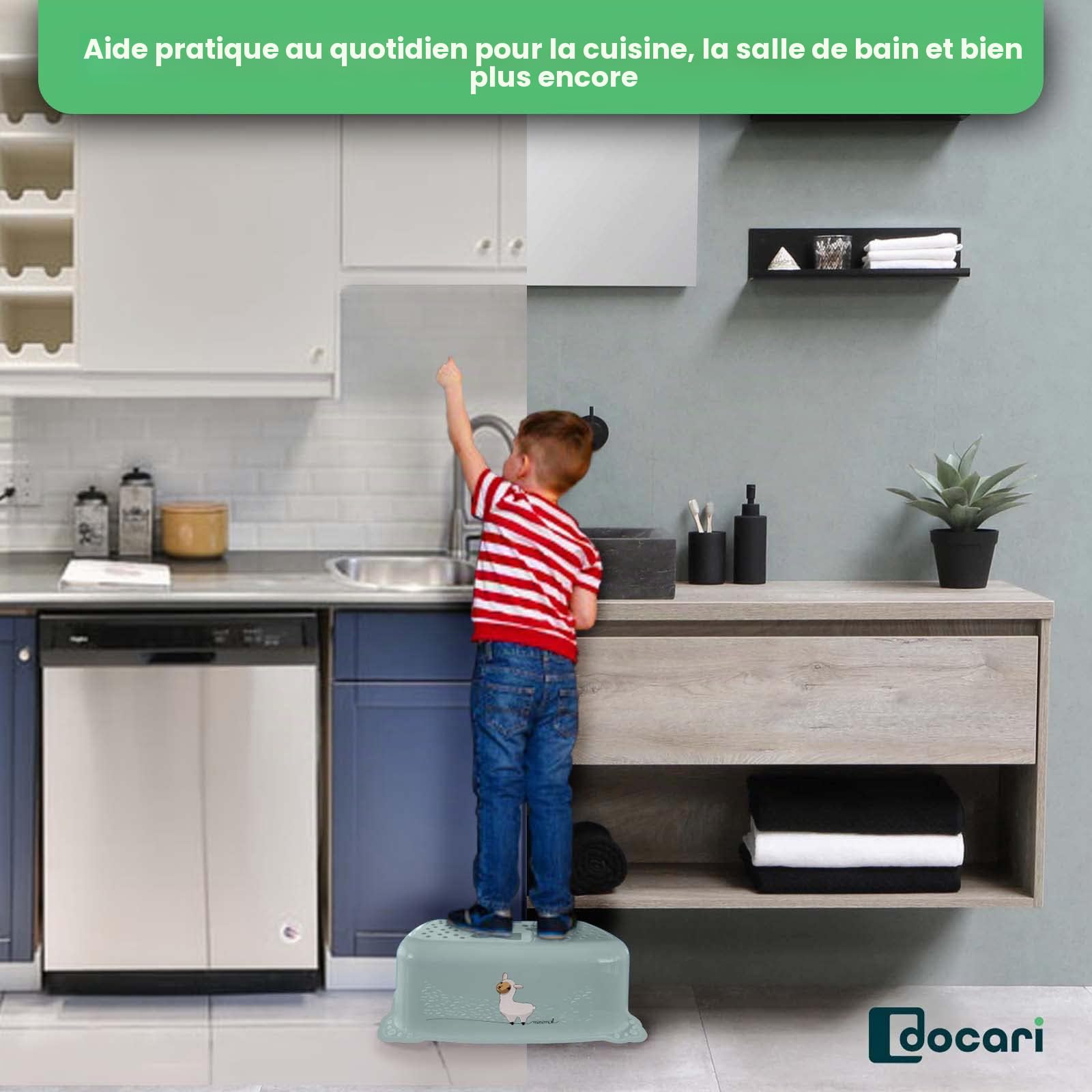 Set de toilettes pour enfants 3en1 fille vert à partir de 1 an - composé de pot + tabouret + rehausse WC