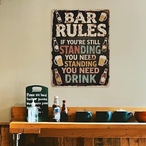 Miniatura 5 de Metal Sign No Camera No Video No Cell Phone Tin Sign Retro Wall Decor For Home Coffee Bar Funny Aluminum Sign 16x12 inch