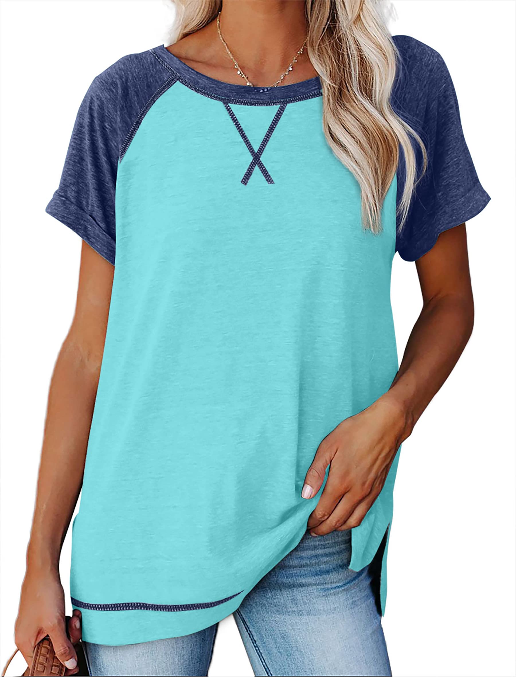 Aokosor Summer Tops for Women Casual 2025 Loose Fitting Outfits Workout