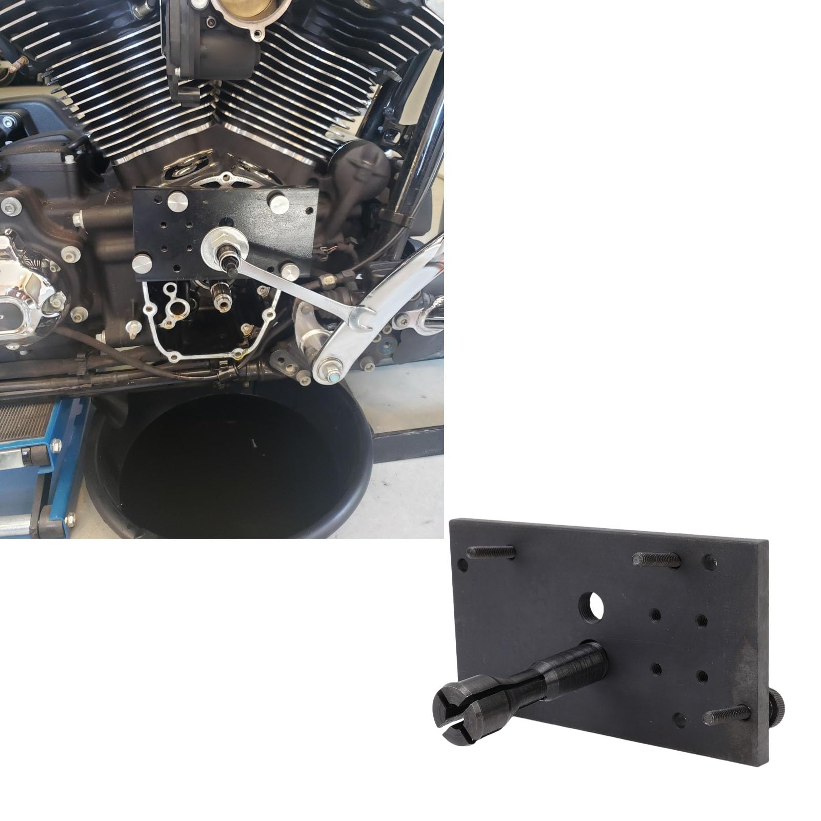 Luocute Estrattore per Cuscinetti a Camme, Strumento di Installazione e Rimozione Cuscinetto Interno Albero a Camme in Acciaio Resistente con Design a Mandrino, per M8 Twin Cam El