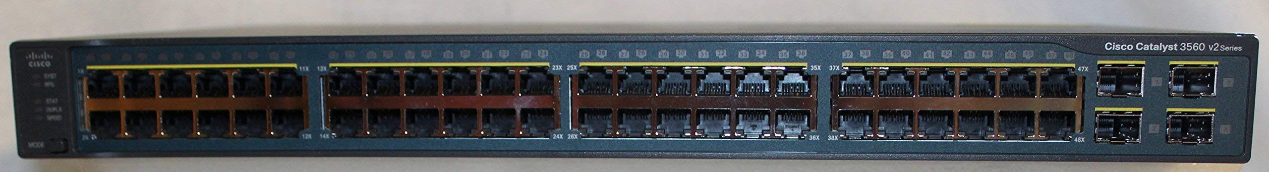 Cisco WS-C3560V2-48TS-S Switch Gestionado - Switch de Red (Gestionado, Bidireccional Completo (Full Duplex)) (Reacondicionado)