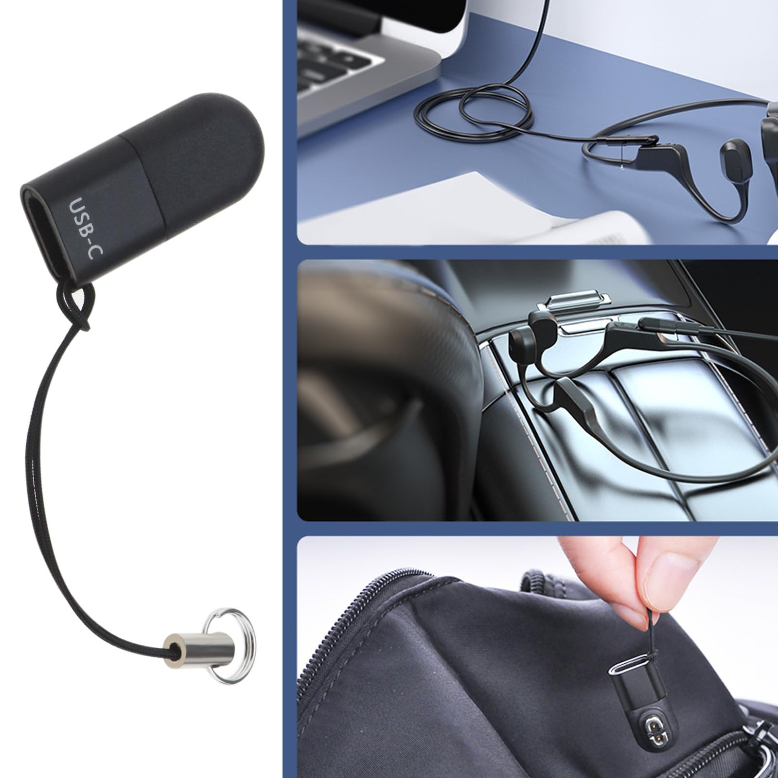 BTFO 2x Ladekabel Für Shokz Knochenleitungskopfhörer - Magnetisches USB & Type-C Kabel Je 1m - Kompatibel Mit OpenRun Pro & Aeropex