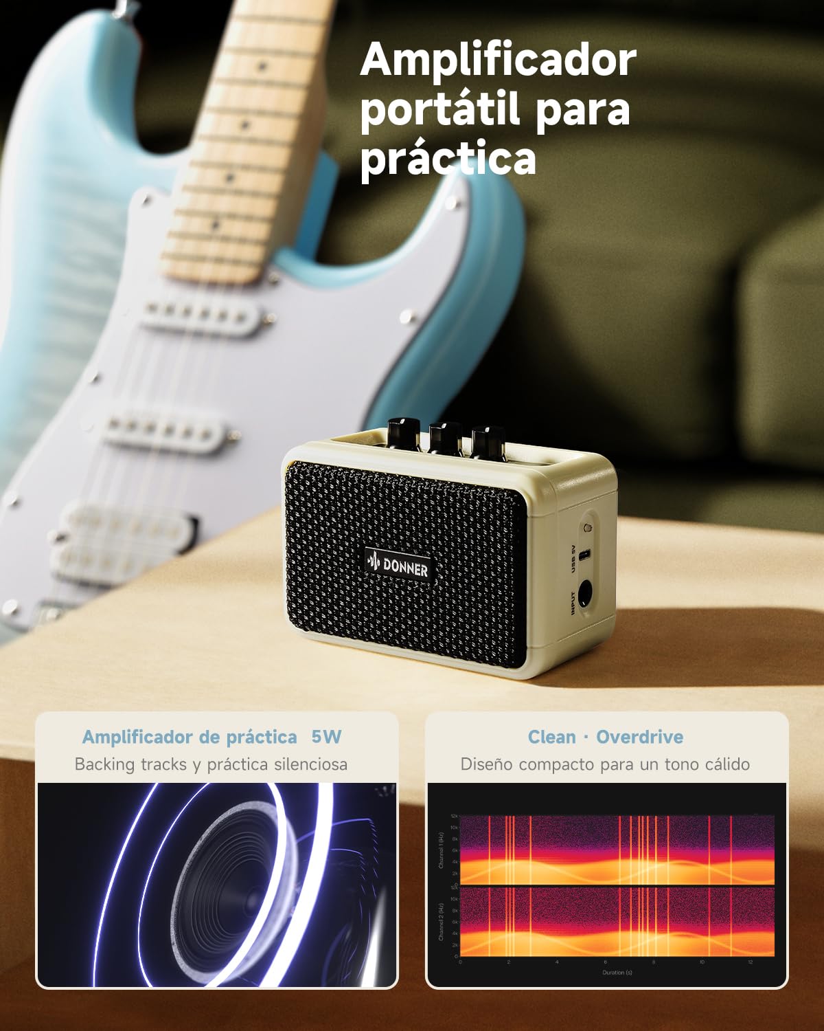 Donner DST-90 Guitarra Eléctrica 39 Pulgadas, Kit de Guitarra Eléctrica para Principiantes con Amplificador, Pastillas HSS, Funda, Afinador, Cejilla, Correa, Cuerdas, Cable y Púas, Plumbago Burst