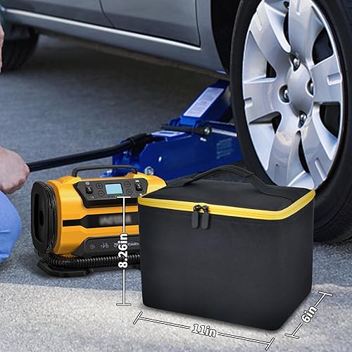 Miniatura 5 de Bolsa de almacenamiento de compresor de aire compatible con inflador de neumáticos AstroAI para bomba de neumáticos de automóvil 150PSI 12V CC110V