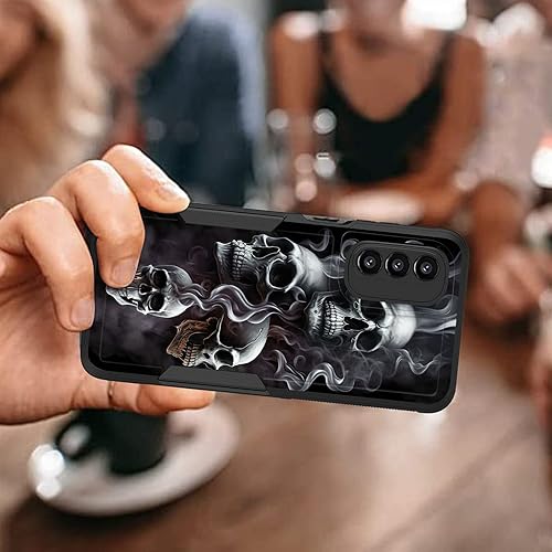 Miniatura 7 de Funda para Moto G Stylus 5G 2022, resistente de doble capa híbrida de policarbonato duro, goma suave, a prueba de golpes, funda protectora