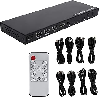 Shanrya KVM Switches, High Definition Multimedia Interface Switch, 3840x2160 Resolution, 4W High Speed with Home Controller
