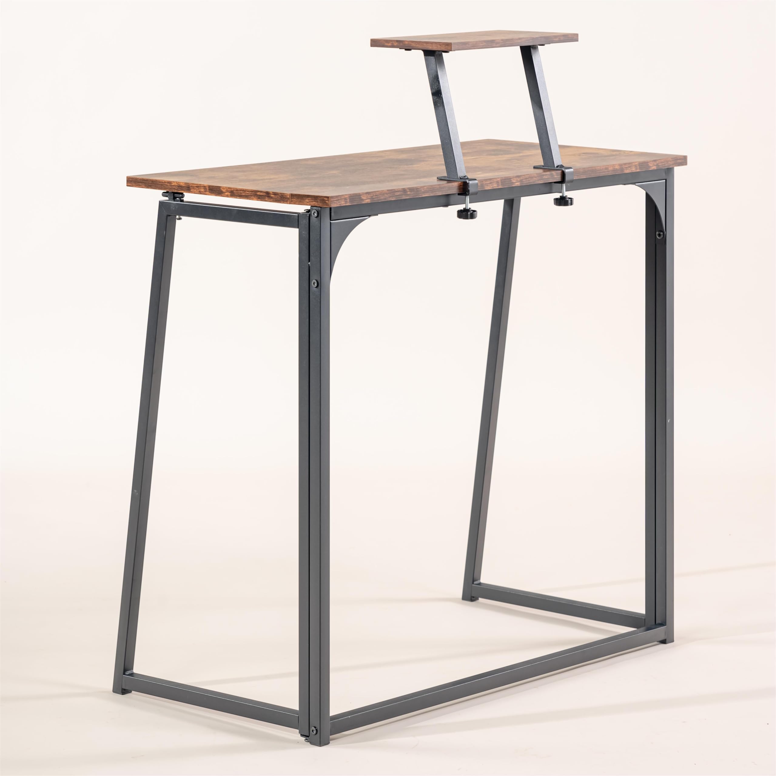 FurnitureR - Mesa Plegable Multiusos para Ocio Creativo, Superficie de Madera con Estante Elevado, Ideal para Dibujo, Artista, Ocio Creativo, fácil de Mover, 80 x 40 x 74 cm
