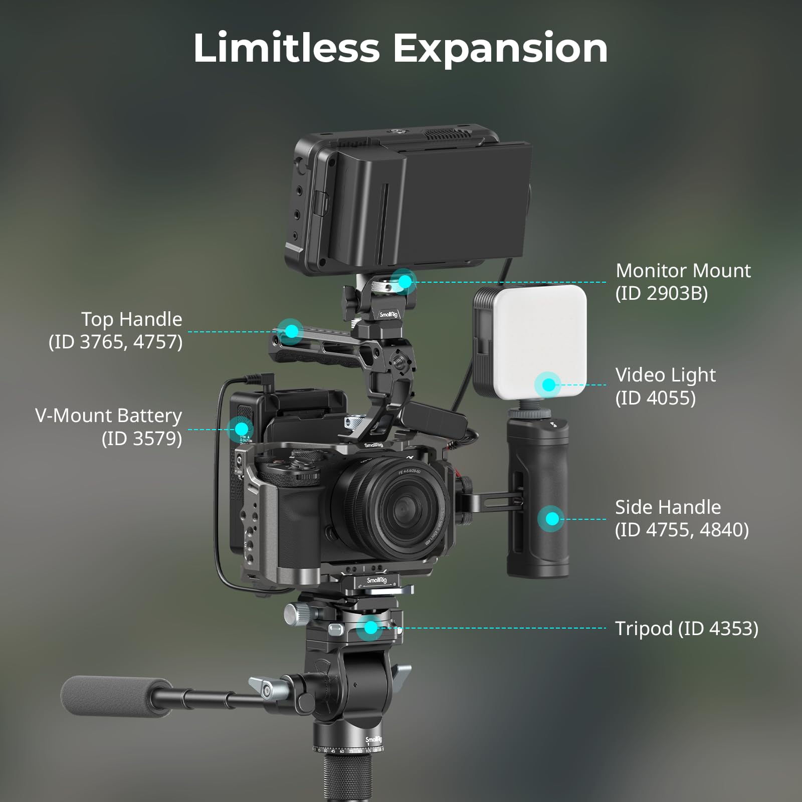 SMALLRIG HawkLock Kit cage à dégagement rapide avec poignée en silicone pou