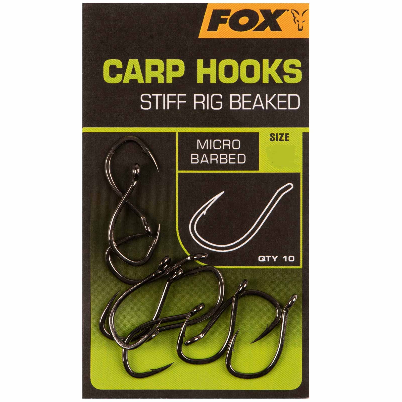 Fox Stiff Rig Beaked Carp Hooks (4)