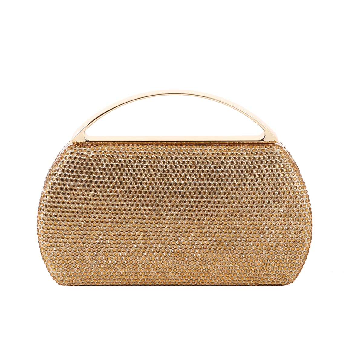 Eautyba Women's Fashion Top Handle Rhinestone Beaded Evening Bag Clutch Handbag