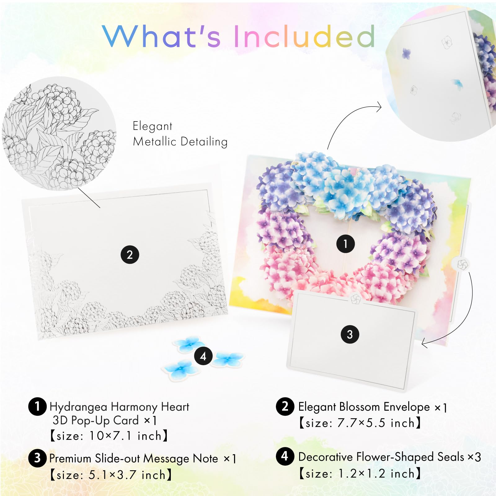 HIBINO 3D Pop-Up Sakura Heart Card | With Slide-Out Togo - View #9