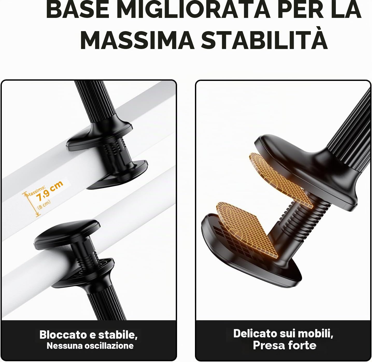 Supporto Tablet e Cellulare per Letto Regolabile Collo Oca Nero - per iPad/iPhone/Nintendo Switch/Kindle