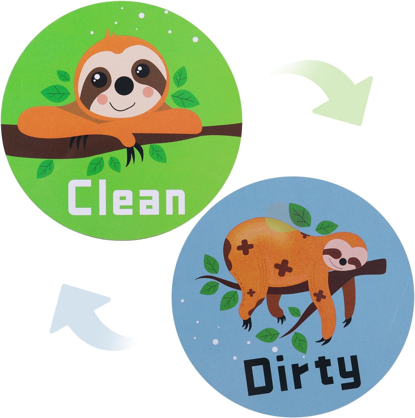 Dishwasher Clean Dirty Flip Magnet Sign, Cute Funny Sloth Double-Sided Reversible Clean Dirty Indicator Magnet with Adhesive Metal Plate for Kitchen Refrigerator Laundry Room Decor Dishwasher Clean Dirty Flip Magnet Sign, Cute Funny Sloth Double-Sided Reversible Clean Dirty Indicator Magnet with Adhesive Metal Plate for Kitchen Refrigerator Laundry Room Decor