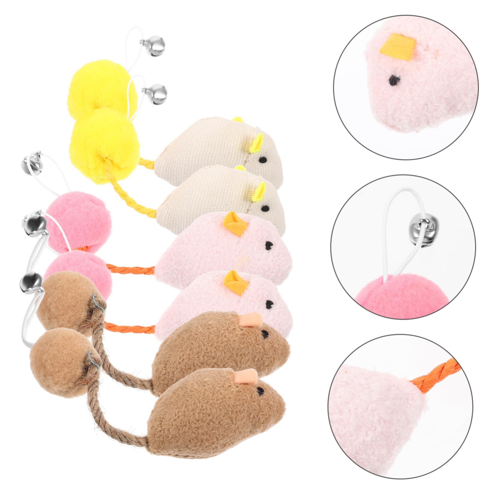 Toddmomy Lot De 6 Jouets pour Chats Et Souris Compacts Et Réutilisables À Gratter Et À Transporter