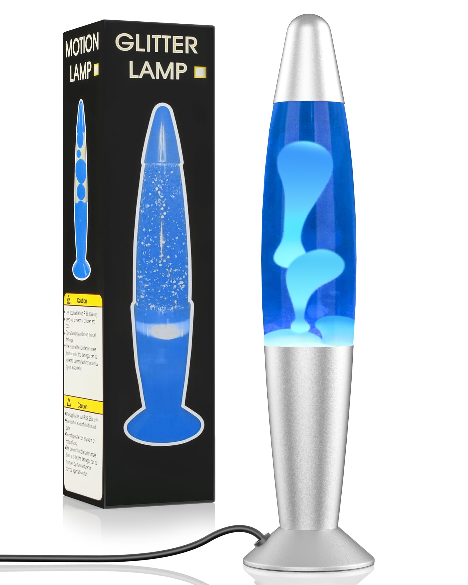 Niebieska lampa LED Motion dla dorosłych i dzieci, płynne lampy ruchowe z białym woskiem, lampka nocna dekoracja pokoju, prezenty dla kobiet i dziewcząt