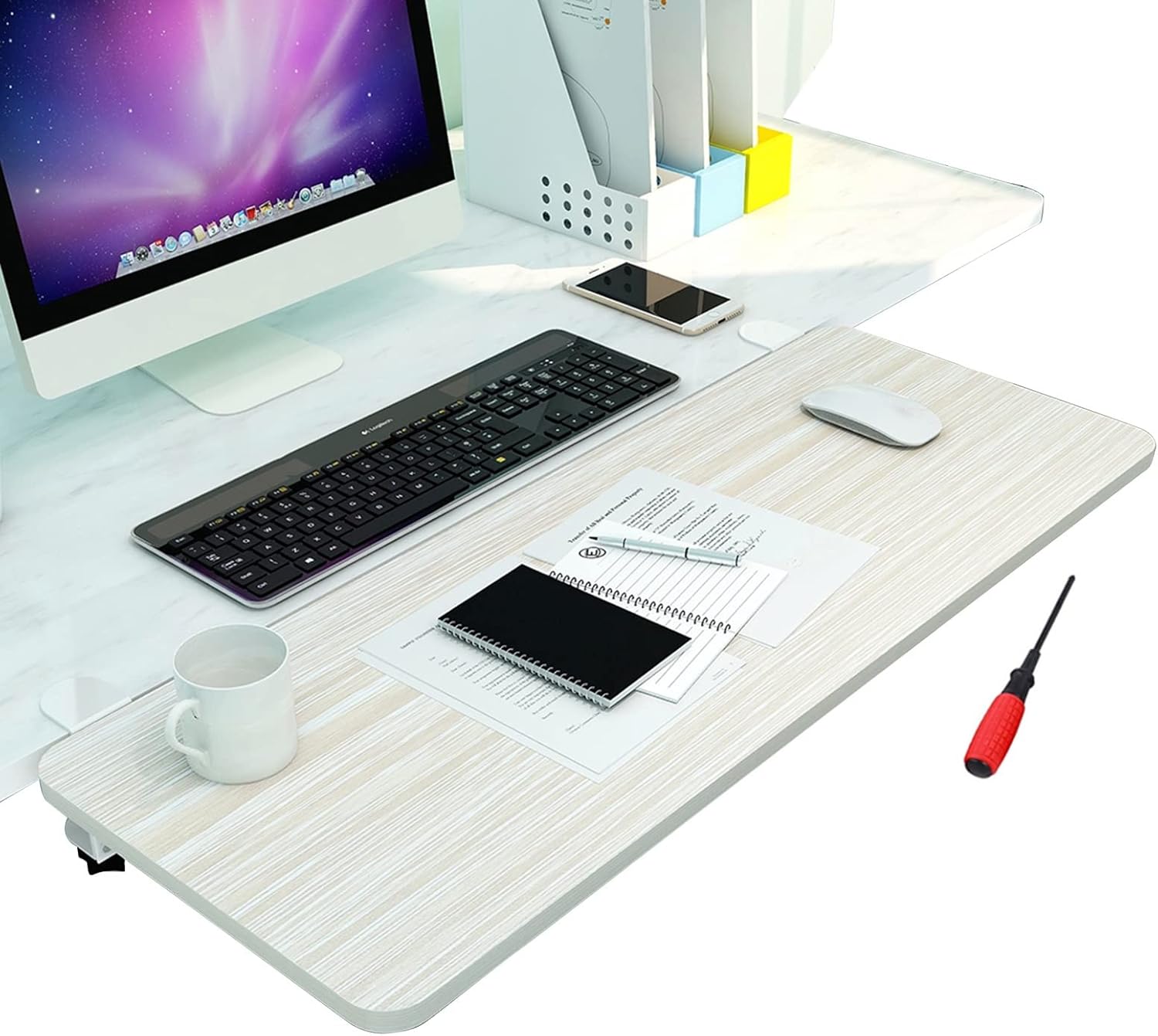 Ergonomic Desk Extender 7 Colors Wooden Keyboard Tray