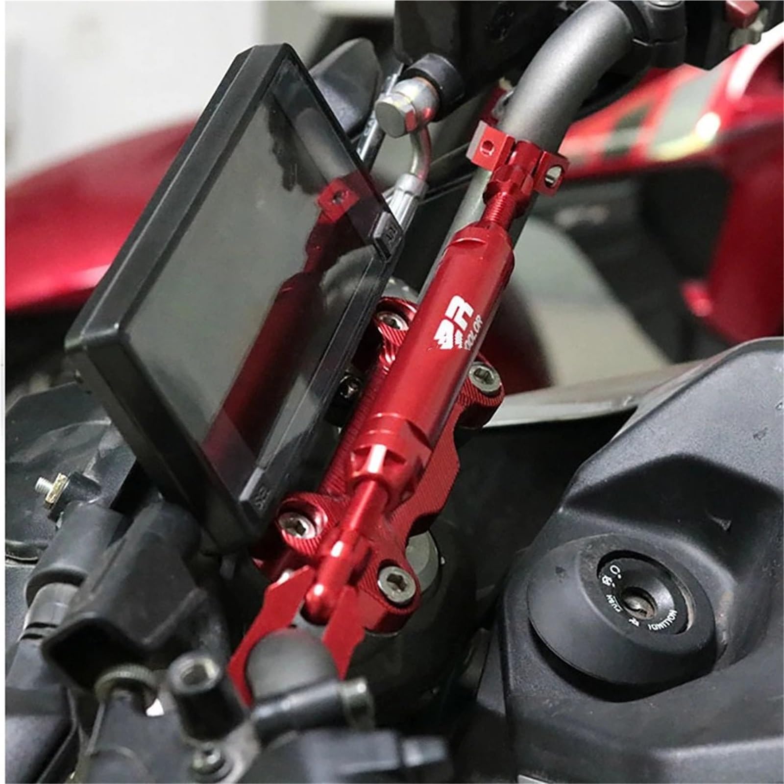 Moto Équilibre Croix Guidon Renforcer Levier Bar pour GSX-S1000GT GSX-S1000 GT Accessoires De Barre Transversale Leviers Support Téléphone(Long Grey)