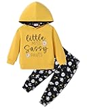 Toddler Girls Clothes Baby Outfits Letter Hoodie Sweatshirts Flower Sweatpants 2Pcs Tracksuit Fall Winter Clothing