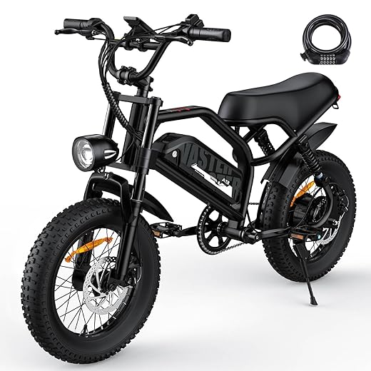 Electric Bike, 16'' Fat Tire E-Bike for Teens/Adults, 500W E-Bike with 36V/12.8Ah Removable Battery, Up to 22MPH, 45 Mile Range, Electric Dirt/Mountain Bike for Woman/Men