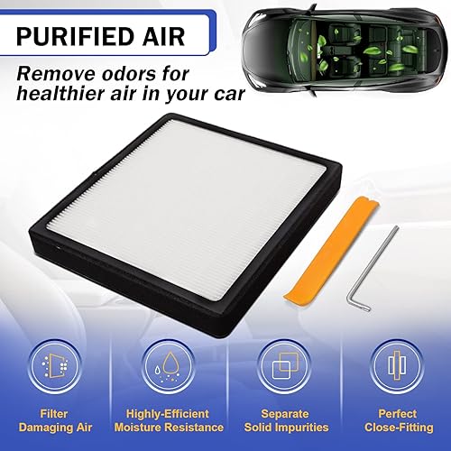 Miniatura 6 de Filtro de aire de cabina HEPA prémium mejorado con carbón activado para Dodge Durango/Jeep Grand Cherokee 6040C 2011-2021