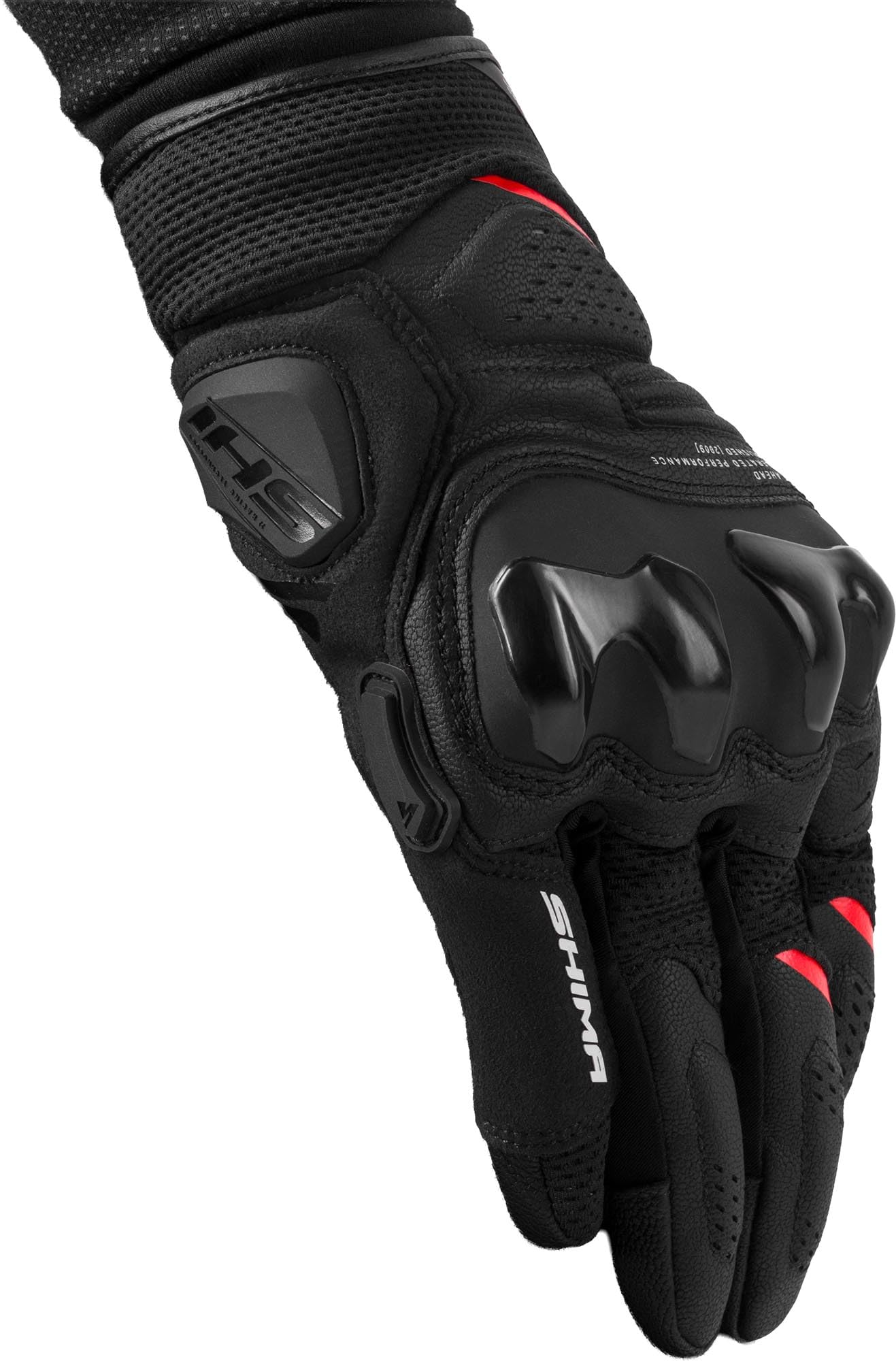 SHIMA Spark 3.0 Rękawice motocyklowe, czarny/czerwony, S