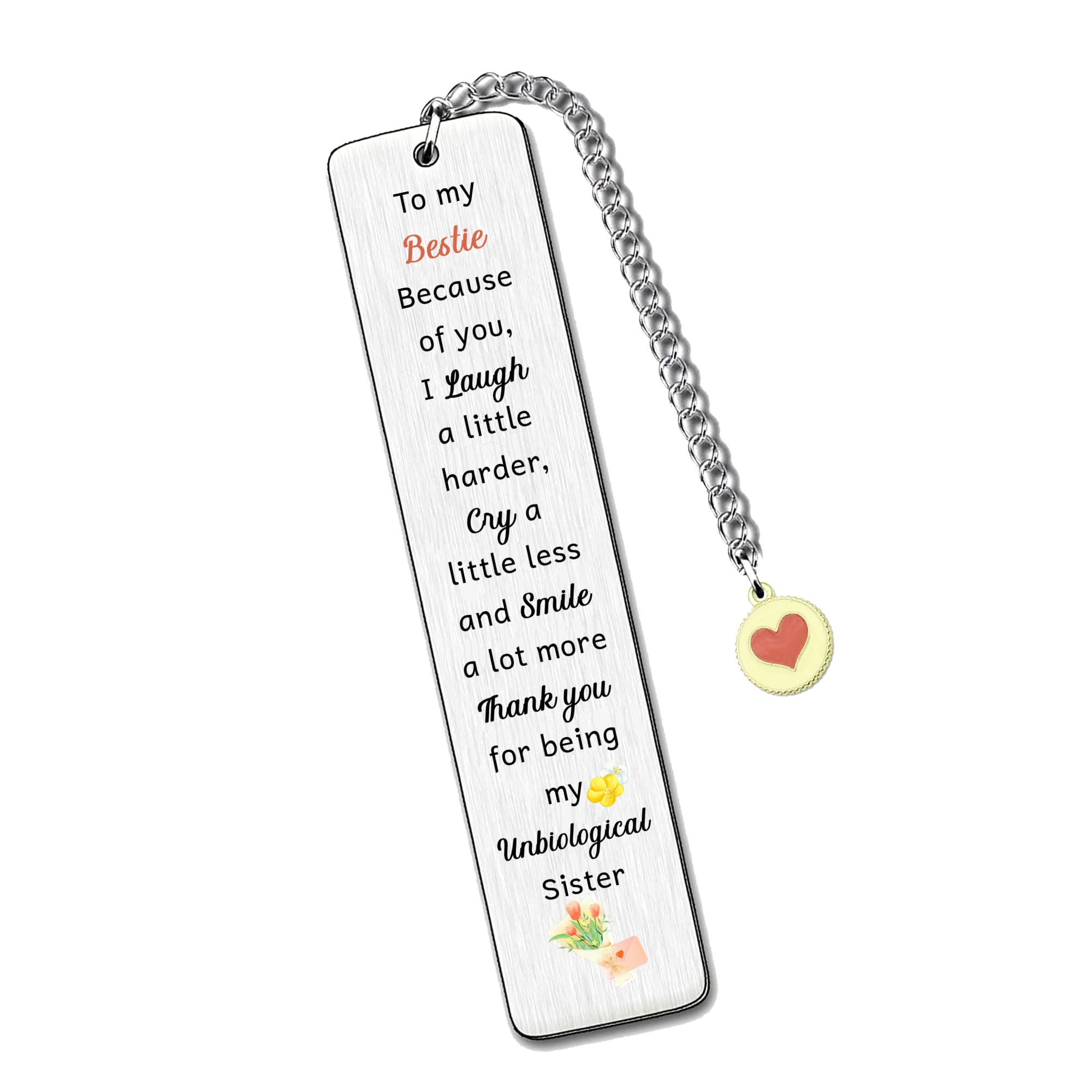 to Bestie Bookmarks Graduation Friendship Appreciate Gift Women Friends Go to University Encourage Keepsake Birthday Gift Christmas Teens Distance Accompany Back to School Present Thank You Reminder
