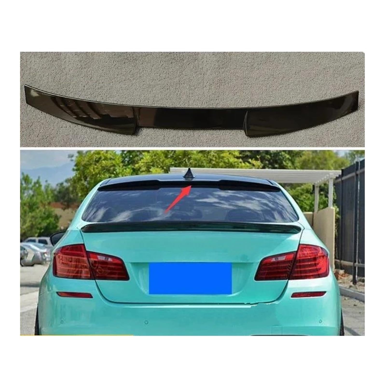 Aileron Latéral Arrière Pour BMW Série 5 Touring F11 (2011-2017) - Aspect Carbone Noir Brillant, ABS - Décoratif